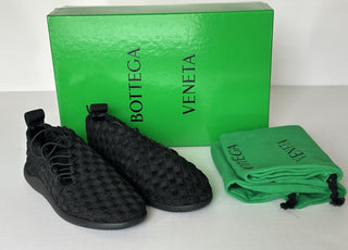 Bottega Veneta Men's Tech Knit Stretch Black Sneakers 8 US (41) 651306 NIB $1300
