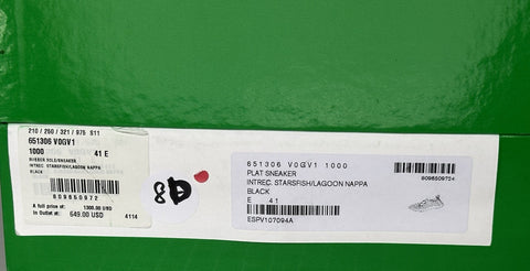 Bottega Veneta Men's Tech Knit Stretch Black Sneakers 8 US (41) 651306 NIB $1300