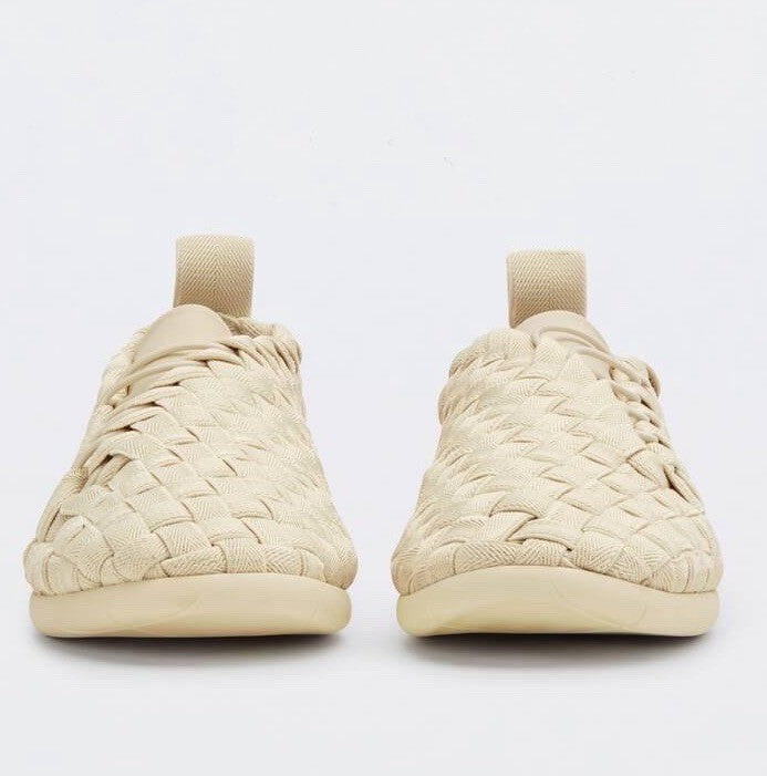 Bottega Veneta Tech Knit Stretch Sea  Salt Sneakers 12 US (45) 651306 NIB $1300