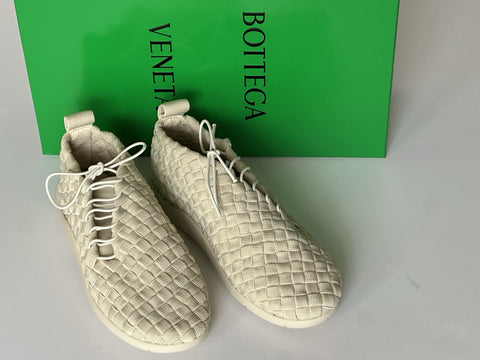 Bottega Veneta Tech Knit Stretch Sea  Salt Sneakers 12 US (45) 651306 NIB $1300