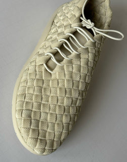 Bottega Veneta Tech Knit Stretch Sea  Salt Sneakers 12 US (45) 651306 NIB $1300