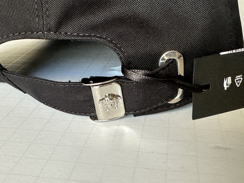 Versace Logo  Drill Cotton Light Baseball Cap Black 58 Italy 1009910 NWOT $475