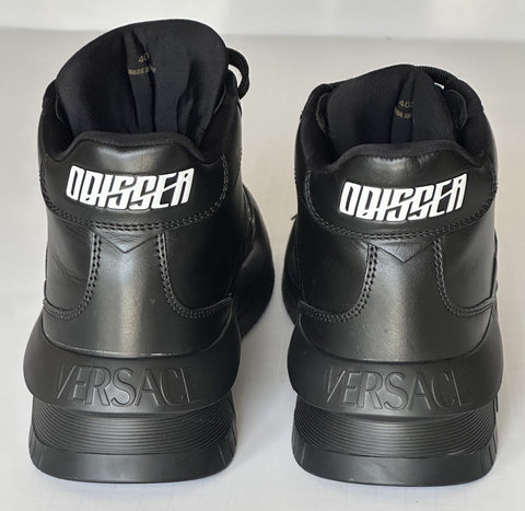 Versace Greca Leather High Top Black Sneakers 14.5 US (47.5) 1011349 NWT $1175