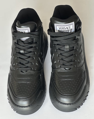 Versace Greca Leather High Top Black Sneakers 14.5 US (47.5) 1011349 NWT $1175