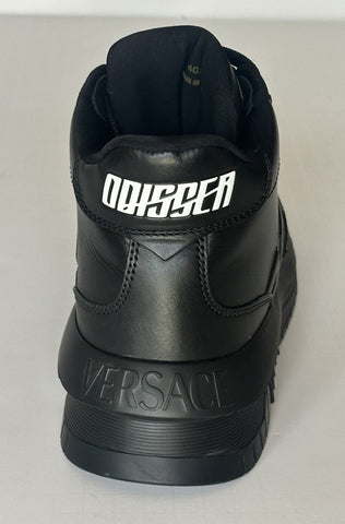 Versace Greca Leather High Top Black Sneakers 14.5 US (47.5) 1011349 NWT $1175