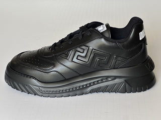 Versace Greca Leather Low Top Black Sneakers 14.5 US (47.5) 1008124 NWT $775