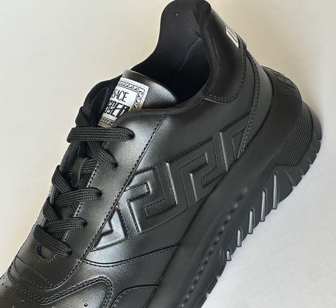 Versace Greca Leather Low Top Black Sneakers 14.5 US (47.5) 1008124 NWT $775