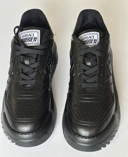 Versace Greca Leather Low Top Black Sneakers 14.5 US (47.5) 1008124 NWT $775