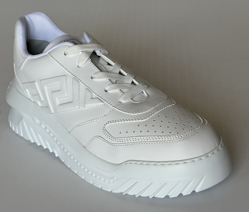 Versace Greca Leather Low Top White Sneakers 13.5 US (46.5) 1008124 NWT $775