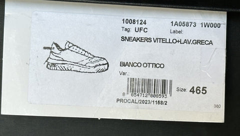 Versace Greca Leather Low Top White Sneakers 13.5 US (46.5) 1008124 NWT $775