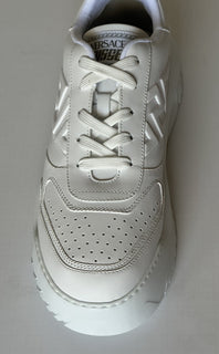 Versace Greca Leather Low Top White Sneakers 13.5 US (46.5) 1008124 NWT $775
