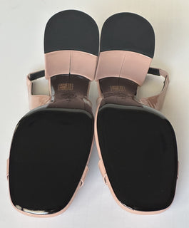Versace Medusa Head Sling Back Patent Leather Nude Shoes 9.5 US 1014618 NIB$1000