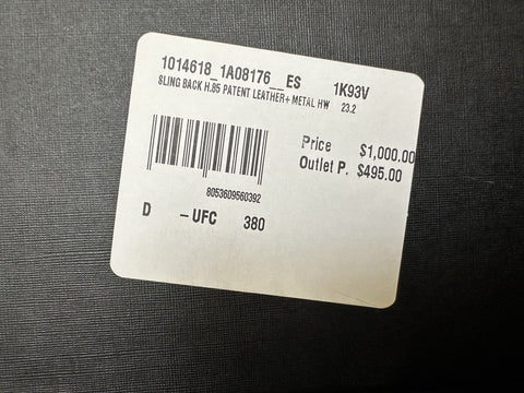 Versace Medusa Head Sling Back Patent Leather Nude Shoes 8 US 1014618 NIB $1000