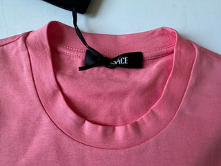 Versace Medusa Rhinestone Pink Cotton Jersey T-Shirt 6 (40) 1010069 NWT $750