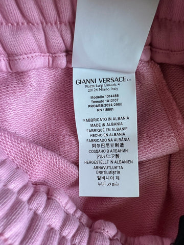 Versace Women's Medusa Logo Pink Cotton Sweatpants 38 Euro 1014488 NWT $900