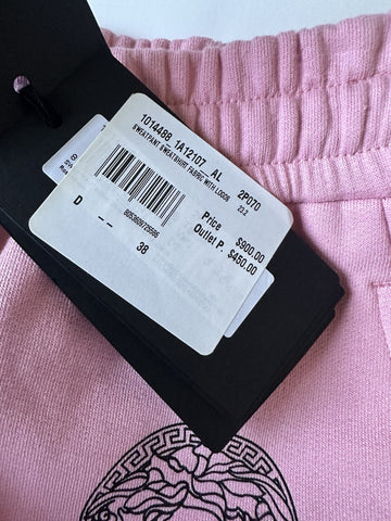 Versace Women's Medusa Logo Pink Cotton Sweatpants 38 Euro 1014488 NWT $900