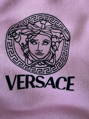 Versace Women's Medusa Logo Pink Cotton Sweatpants 38 Euro 1014488 NWT $900