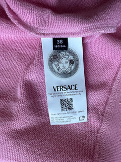Versace Medusa Print Women's Pink Sweatshirt Jacket Size 38 1016768 NWT $1050