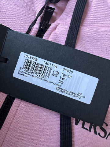 Versace Medusa Print Women's Pink Sweatshirt Jacket Size 36 1016768 NWT $1050