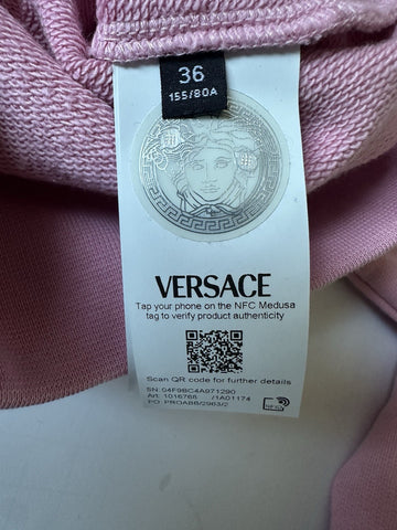 Versace Medusa Print Women's Pink Sweatshirt Jacket Size 36 1016768 NWT $1050