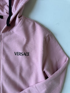 Versace Medusa Print Women's Pink Sweatshirt Jacket Size 36 1016768 NWT $1050