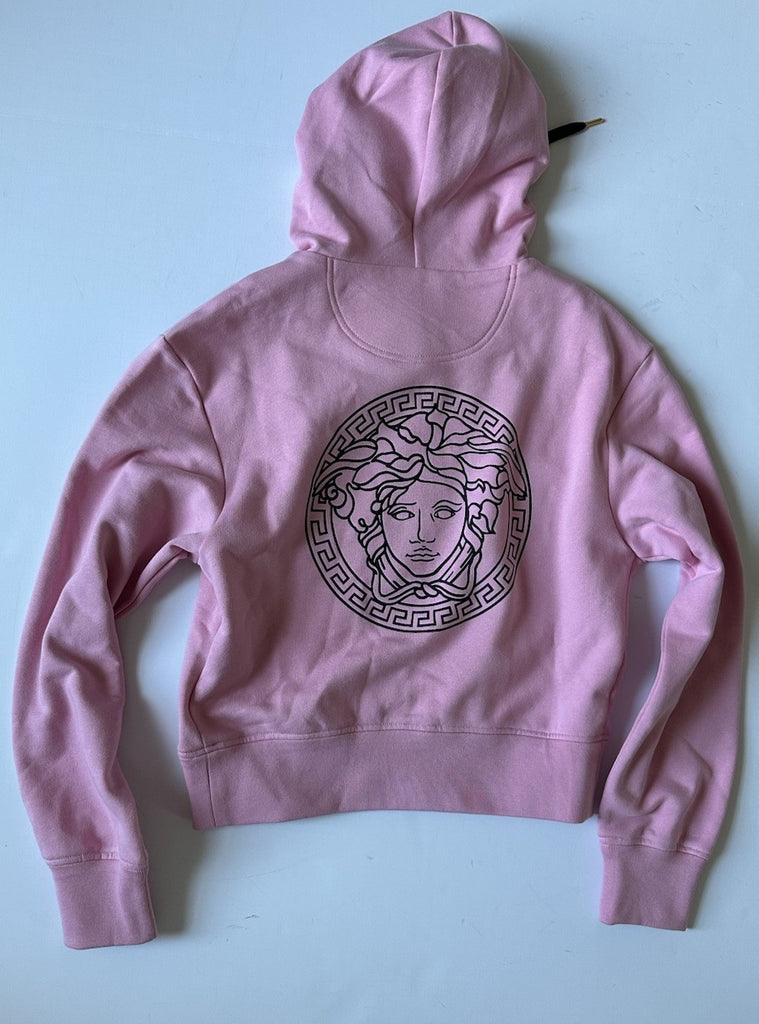 Versace Medusa Print Women's Pink Sweatshirt Jacket Size 40 1016768 NWT $1050