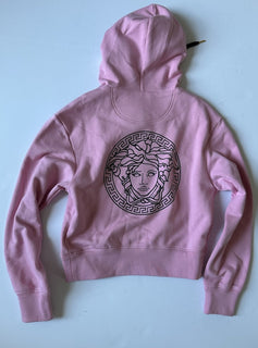 Versace Medusa Print Women's Pink Sweatshirt Jacket Size 40 1016768 NWT $1050
