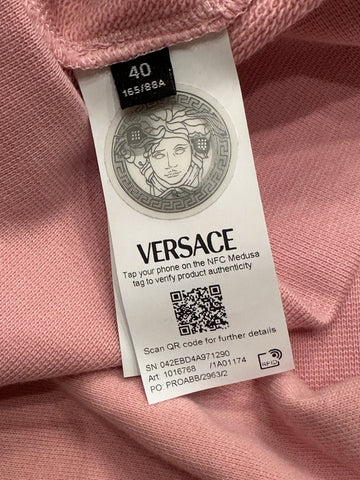 Versace Medusa Print Women's Pink Sweatshirt Jacket Size 40 1016768 NWT $1050