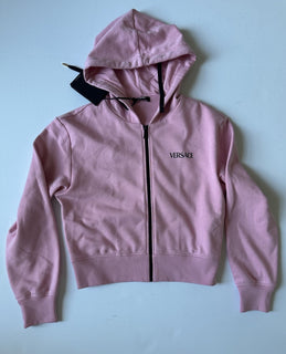 Versace Medusa Print Women's Pink Sweatshirt Jacket Size 40 1016768 NWT $1050