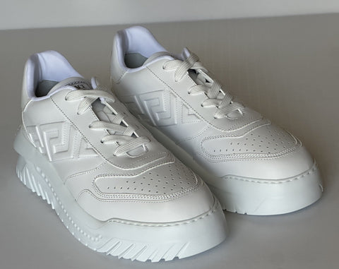 Versace Greca Leather Low Top White Sneakers 14 US (47) 1008124 Italy NWT $775