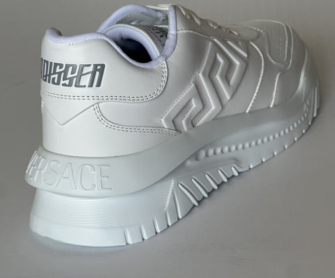 Versace Greca Leather Low Top White Sneakers 14 US (47) 1008124 Italy NWT $775