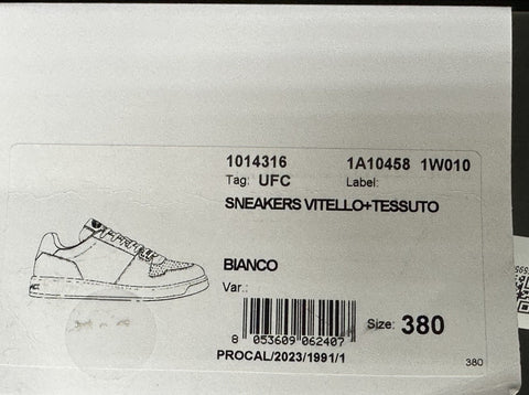 Versace Women’s Medusa White Leather Sneakers 8 US (38 Euro) 1014316 NIB $700