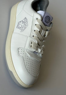 Versace Women’s Medusa White Leather Sneakers 8 US (38 Euro) 1014316 NIB $700