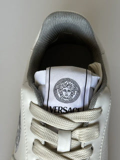 Versace Women’s Medusa White Leather Sneakers 10.5 US (40.5 Eu) 1014316 NIB $700