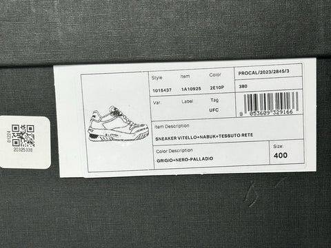 Versace Odissea Men’s Leather White/Gray Sneakers 7 US (40) 1015437 IT NIB $950