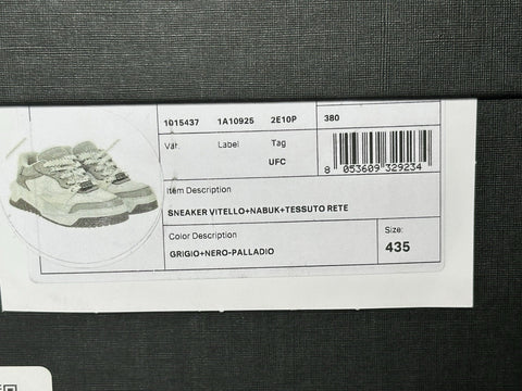 Versace Odissea Mens Leather White/Gray Sneakers 10.5 US (43.5) 1015437 NIB $950