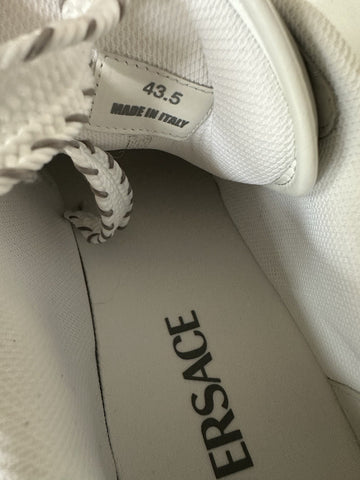 Versace Odissea Mens Leather White/Gray Sneakers 10.5 US (43.5) 1015437 NIB $950