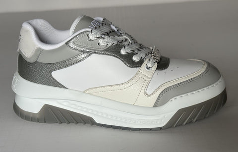 Versace Odissea Mens Leather White/Gray Sneakers 10.5 US (43.5) 1015437 NIB $950