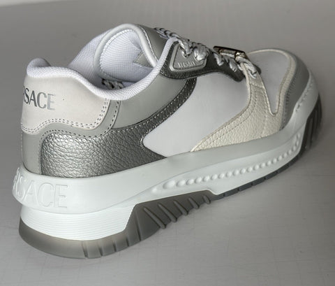 Versace Odissea Mens Leather White/Gray Sneakers 10.5 US (43.5) 1015437 NIB $950