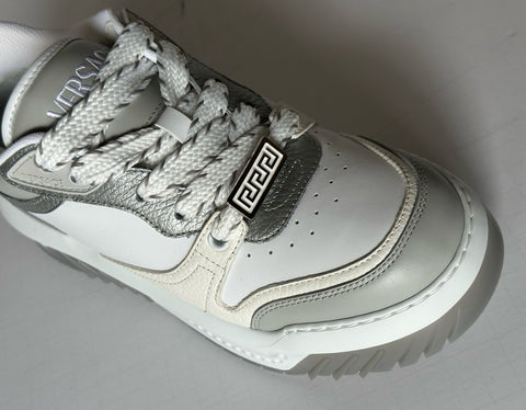 Versace Odissea Mens Leather White/Gray Sneakers 11.5 US (44.5) 1015437 NIB $950