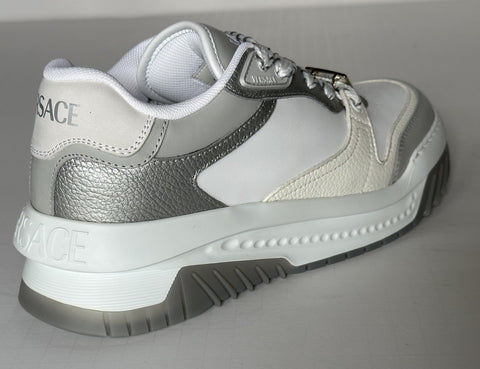 Versace Odissea Mens Leather White/Gray Sneakers 11.5 US (44.5) 1015437 NIB $950