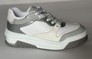 Versace Odissea Mens Leather White/Gray Sneakers 11 US (44) 1015437 NIB $950