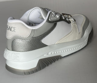Versace Odissea Mens Leather White/Gray Sneakers 11 US (44) 1015437 NIB $950