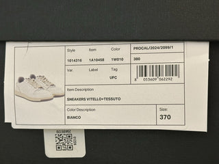 Versace Women’s Medusa White Leather Sneakers 7 US (37 Euro) 1014316 NIB $700