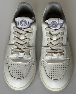 Versace Women’s Medusa White Leather Sneakers 7 US (37 Euro) 1014316 NIB $700