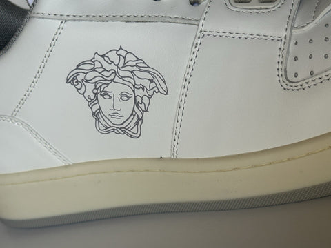 Versace Women’s Medusa White Leather Sneakers 7.5 US (37.5 Eu) 1014316 NIB $700