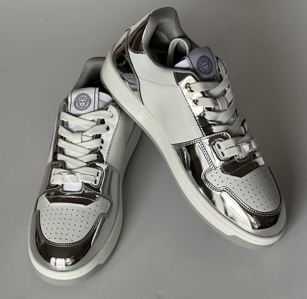 Versace Medusa Men’s Leather White/Silver Sneakers 11 US (44) 1013377 NIB $700