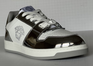 Versace Medusa Men’s Leather White/Silver Sneakers 11 US (44) 1013377 NIB $700