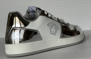 Versace Medusa Men’s Leather White/Silver Sneakers 11 US (44) 1013377 NIB $700