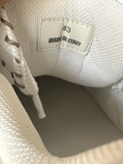 Versace Odissea Mens Leather White/Gray Sneakers 10 US (43) 1015437 IT NIB $950